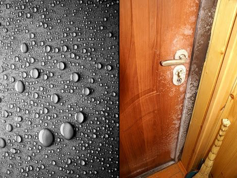 Почему появляется конденсат на входных металлических дверях: причины и способы их устранения